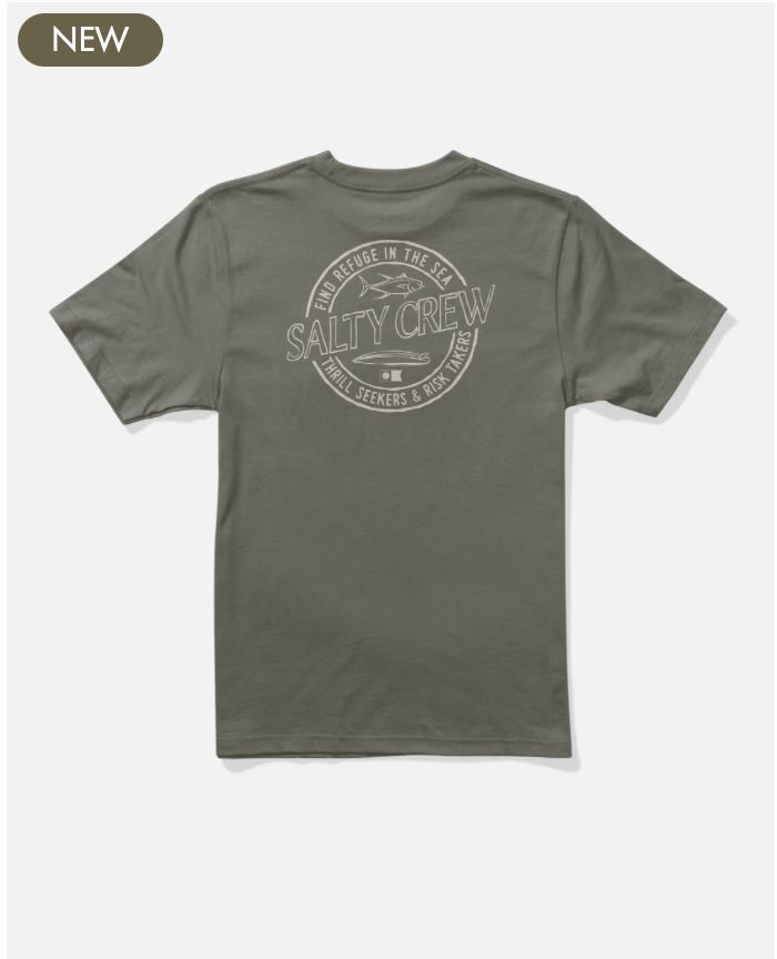 Salty Crew Skewed Boys Tee - Dusty Olive