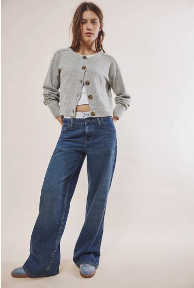 Free People Tennessee Low-Rise Boyfriend Jeans Outlaw Wash