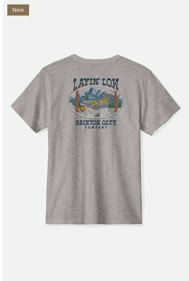 Brixton Layin Low H Grey Tee