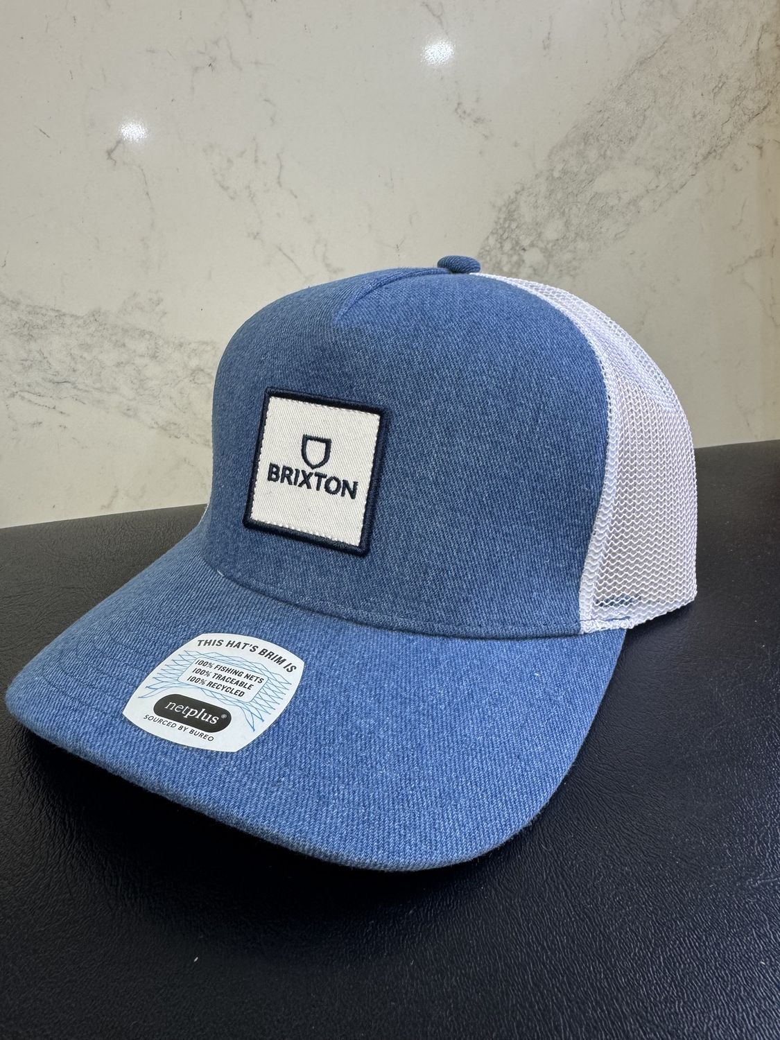 Brixton Alpha Block Denim Curved Snapback