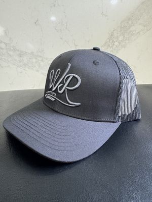 Whiskey Rd Black Charcoal Curved Snapbak