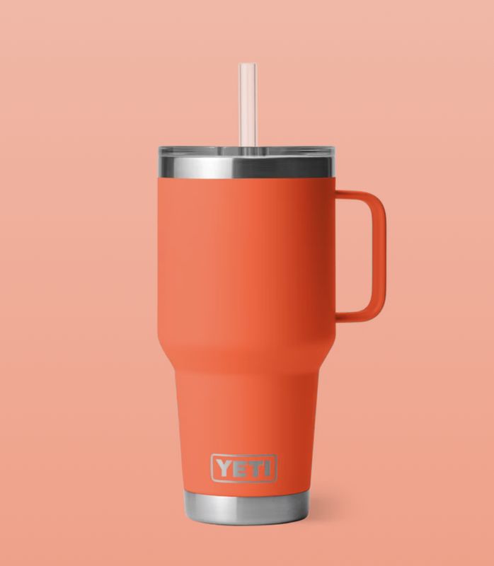 Yeti RAMBLER® 1 L STRAW MUG  WITH STRAW LID Papaya
