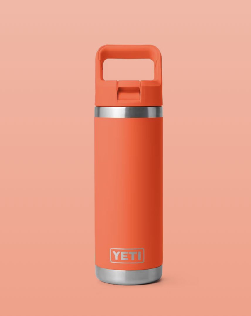 Yeti RAMBLER® 532 ML WATER BOTTLE  WITH COLOUR-MATCHED STRAW CAP  Papaya