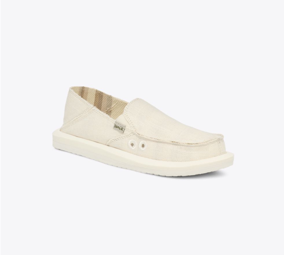 Sanuk Donna Hemp White
