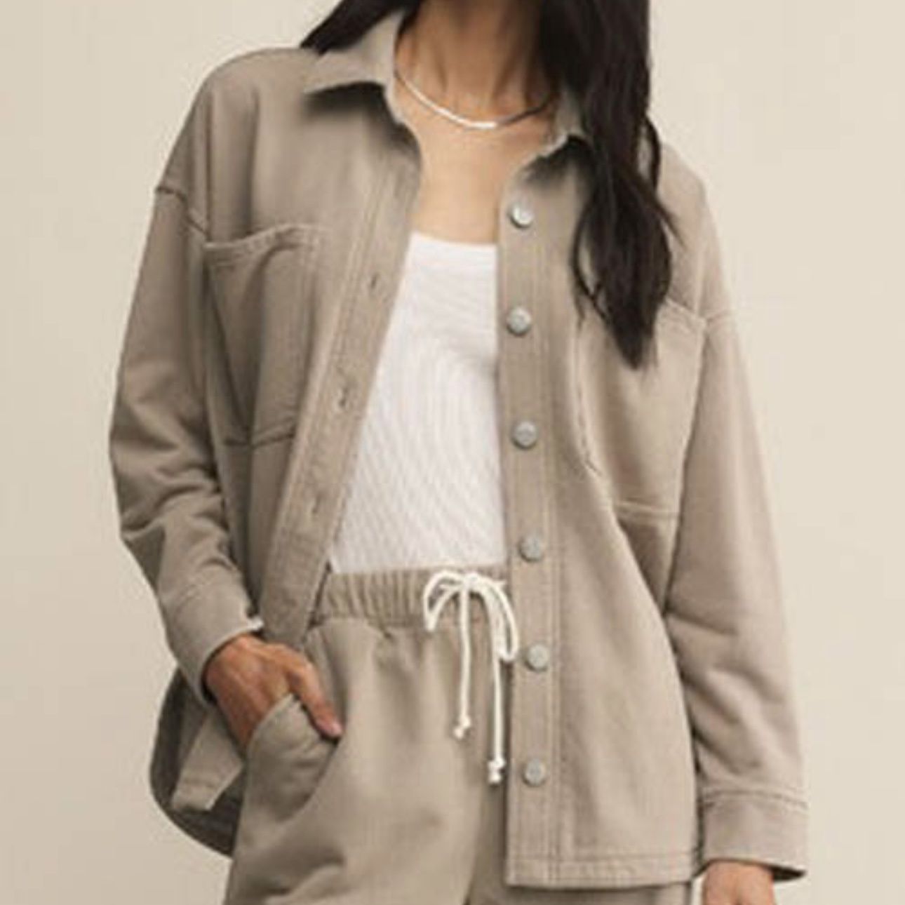 Z Supply All Day Knit Denim Jacket in Retreat