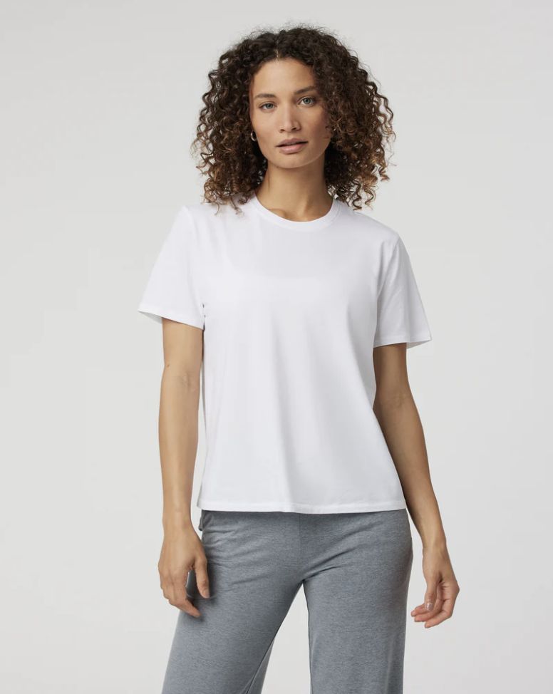 Vuroi Feather Tee Lightweight Cotton Tee White