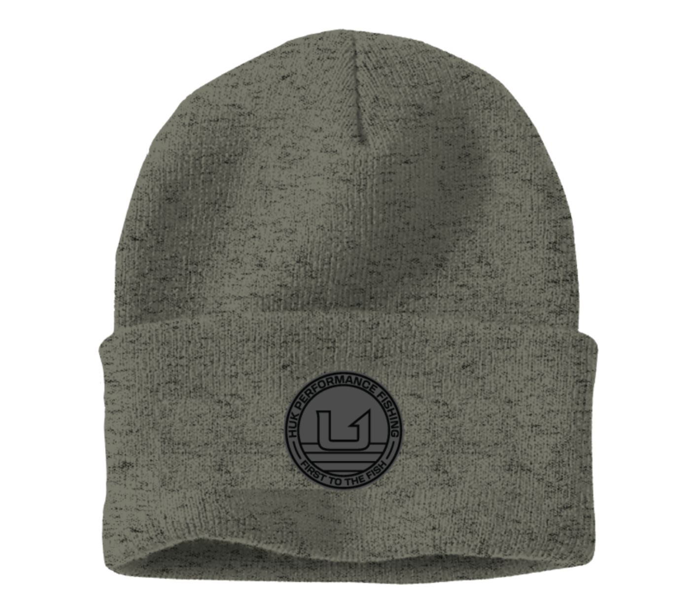 HUK Embossed Beanie Heather Moss