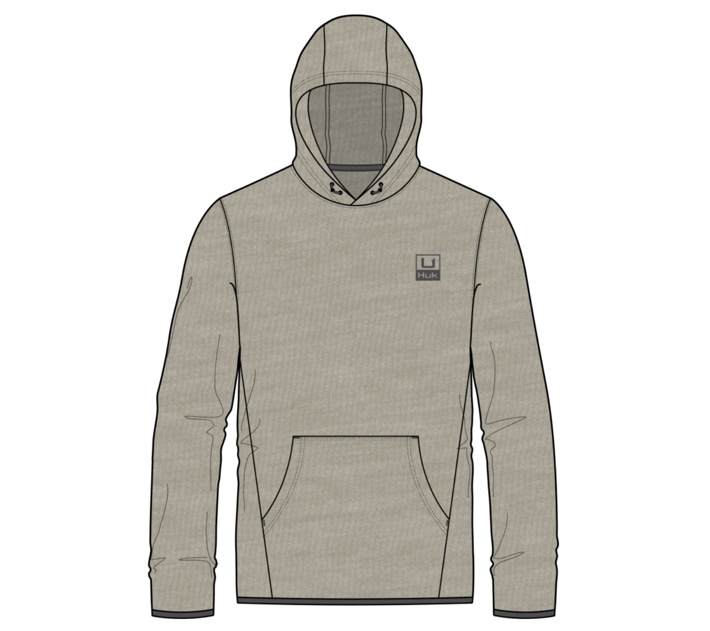 HUK COLDFRONT+ HOODIE Overland Heather
