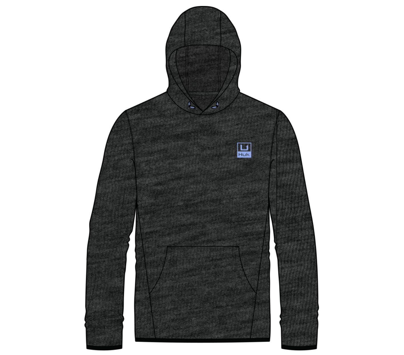 HUK COLDFRONT+ HOODIE Heather Black