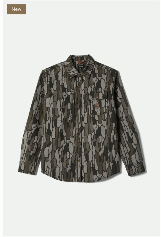Brixton Builders Stretch Overshirt Bark Camo