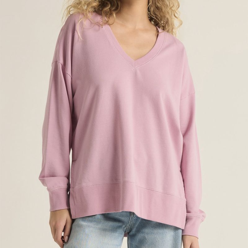 Z Supply Modern V-Neck Weekender Mauve