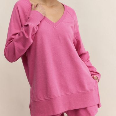 Z Supply Weekender V-Neck Pink
