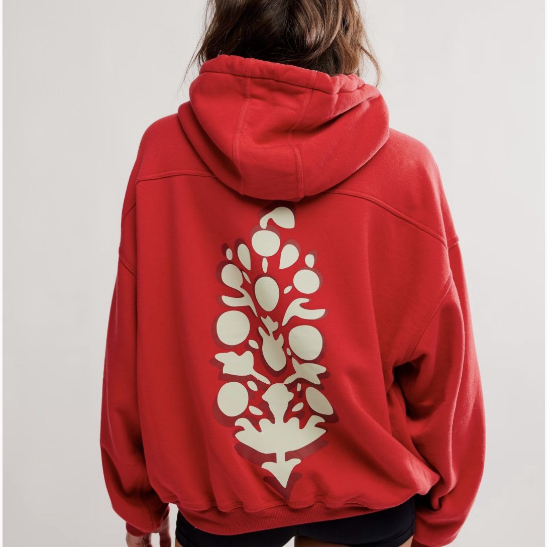 Free People CTW Final Call Hoodie Cranberry
