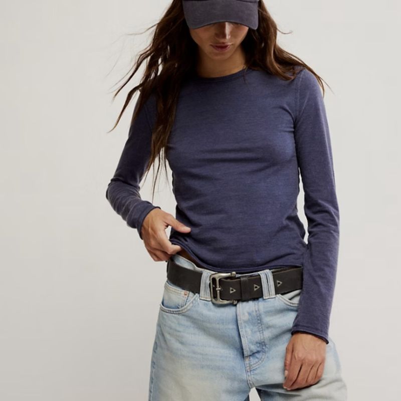Free People Nova LS Tee Peacoat