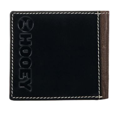 HOOEY &quot;TONKAWA&quot; BIFOLD HOOEY WALLET BROWN/BLACK W/IVORY AZTEC