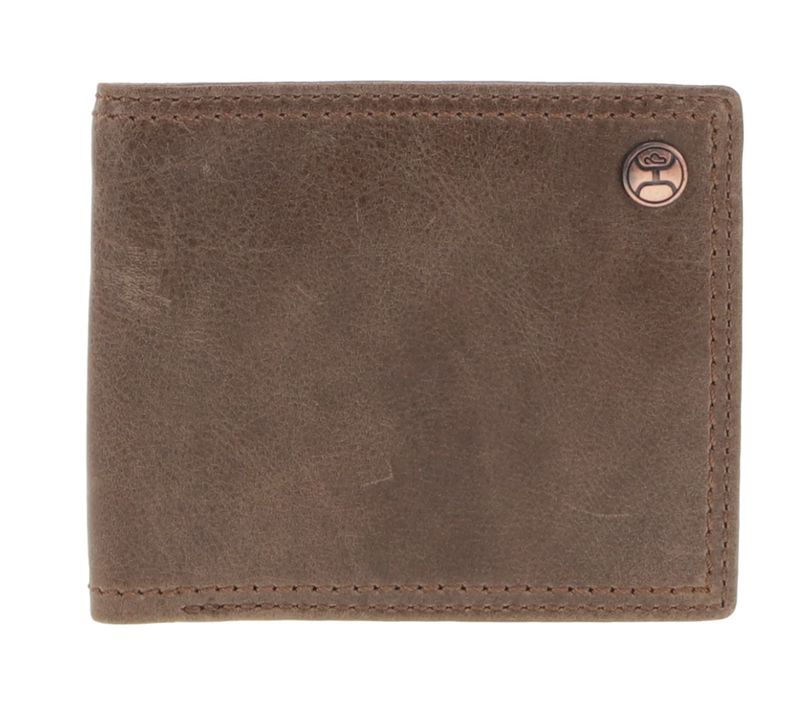 HOOEY "HOOEY CLASSIC" SMOOTH BROWN BIFOLD WALLET