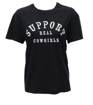 HOOEY &quot;SUPPORT RLAG&quot; BLACK W/WHITE LOGO T-SHIRT