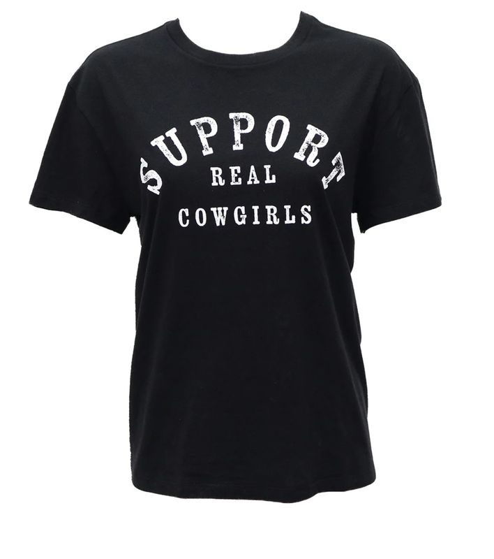 HOOEY &quot;SUPPORT RLAG&quot; BLACK W/WHITE LOGO T-SHIRT