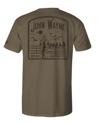 HOOEY &quot;JOHN WAYNE&quot; LIGHT BROWN T-SHIRT