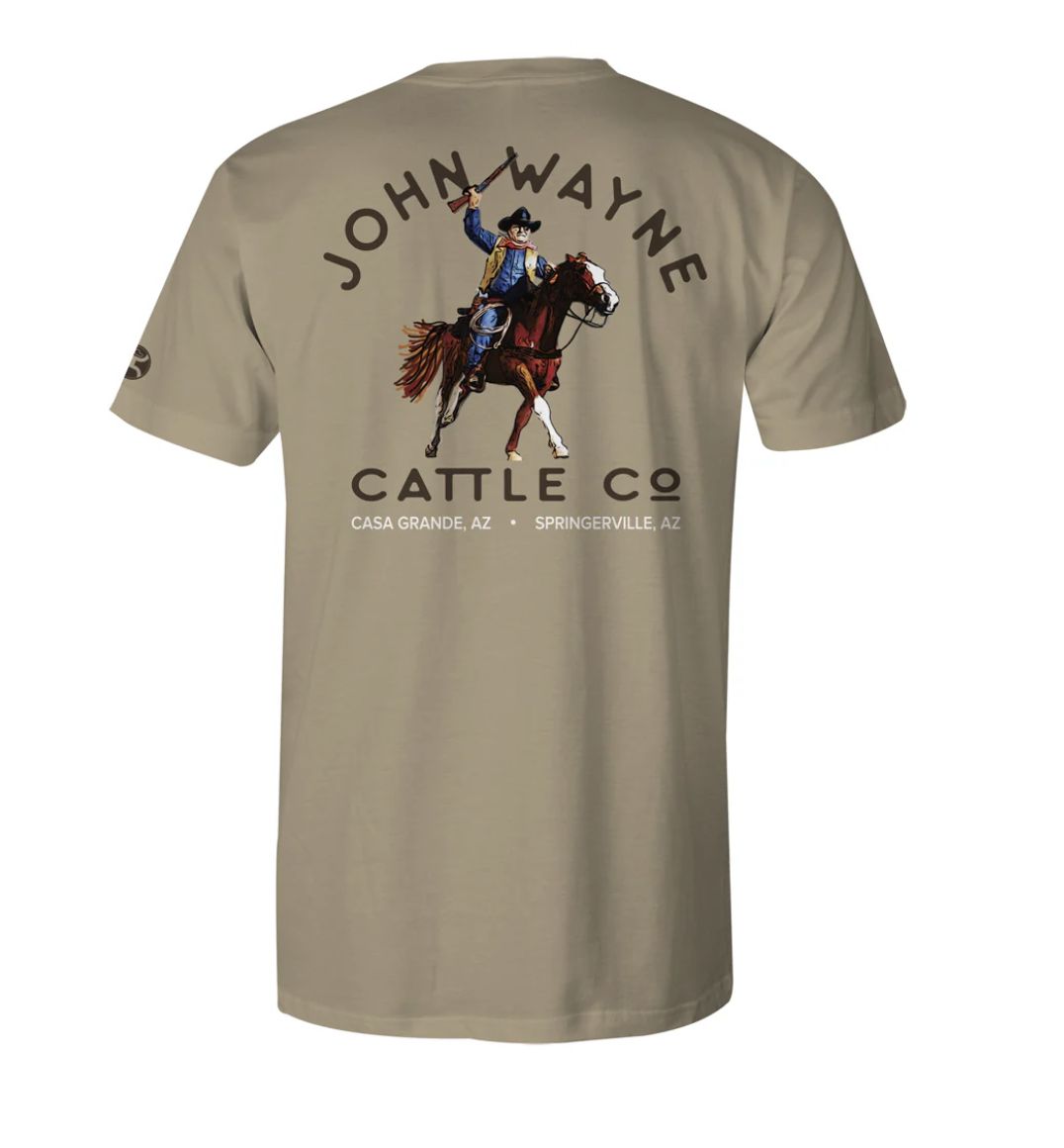 &quot;John Wayne Cattle Co. on Back and Back and Logo on Pocket