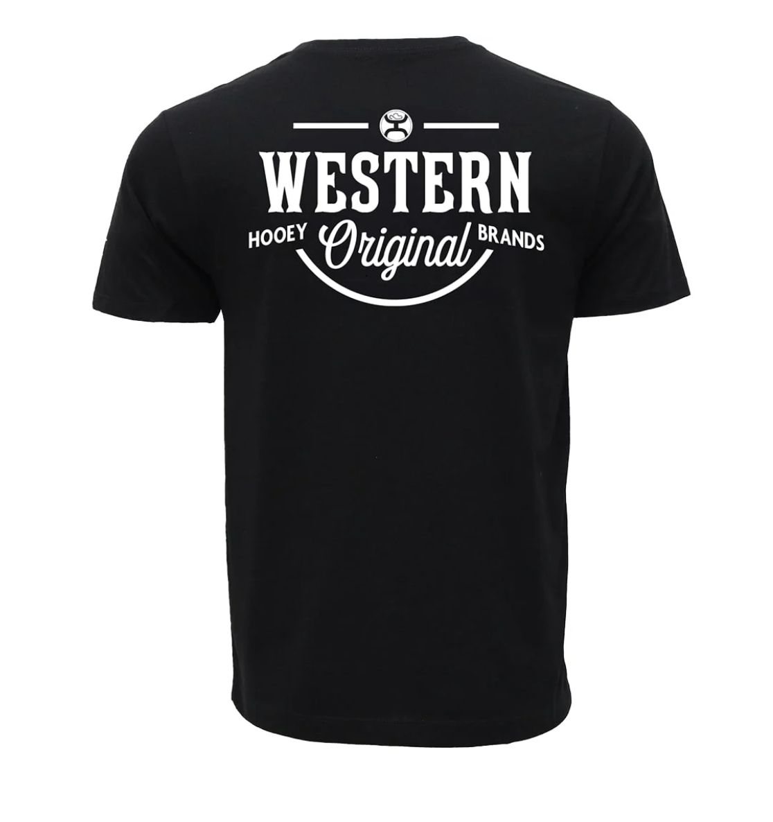 HOOEY &quot;WESTERN OG&quot; T-SHIRT BLACK W/WHITE LOGO