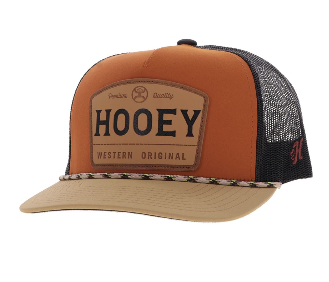 HOOEY &quot;TRIP&quot; ORANGE/BLACK W/LEATHER PATCH