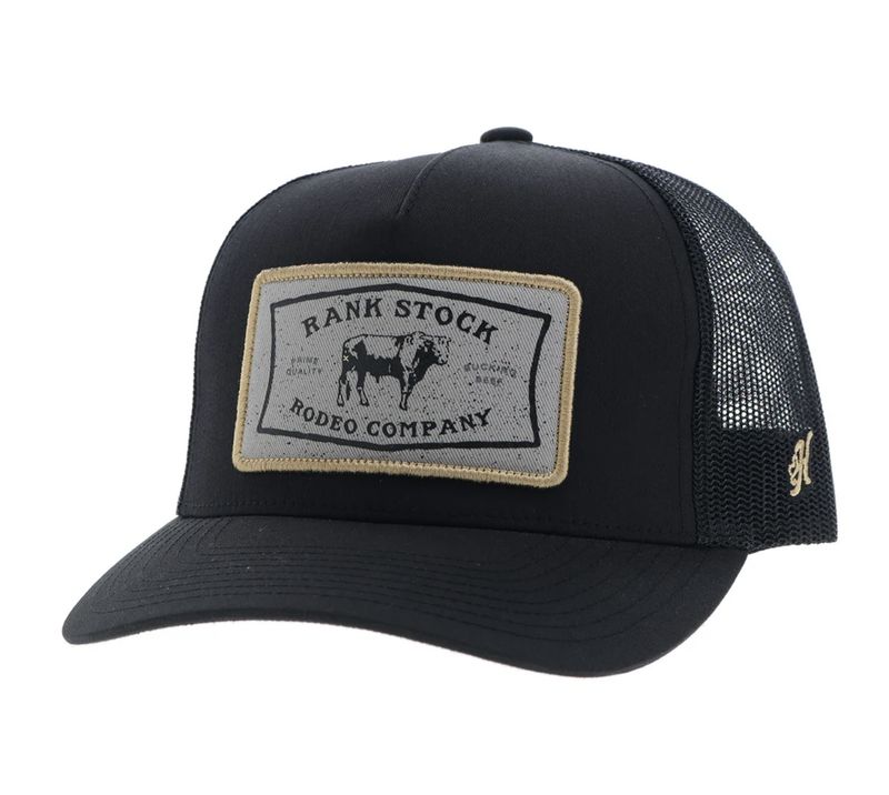 HOOEY "RANK STOCK" HAT BLACK W/RECTANGLE PATCH
