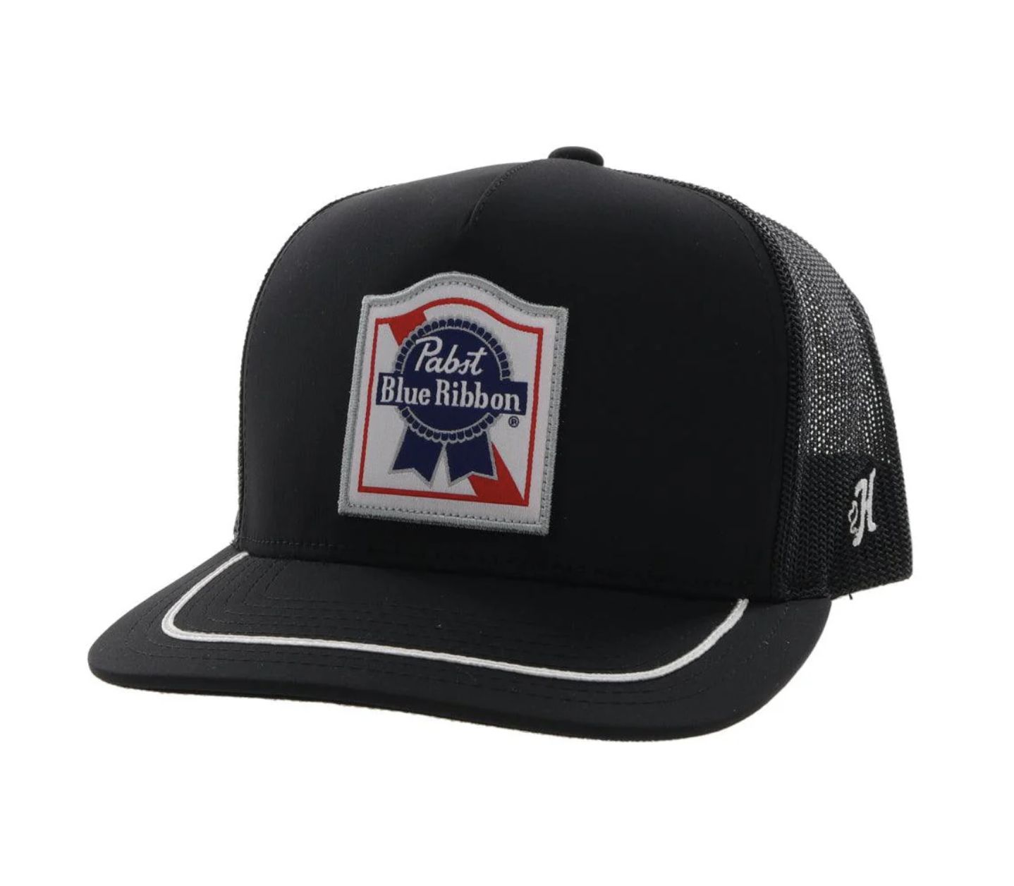 HOOEY &quot;PABST BLUE RIBBON&quot; BLACK/WHITE HAT