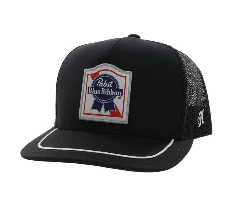 HOOEY "PABST BLUE RIBBON" BLACK/WHITE HAT