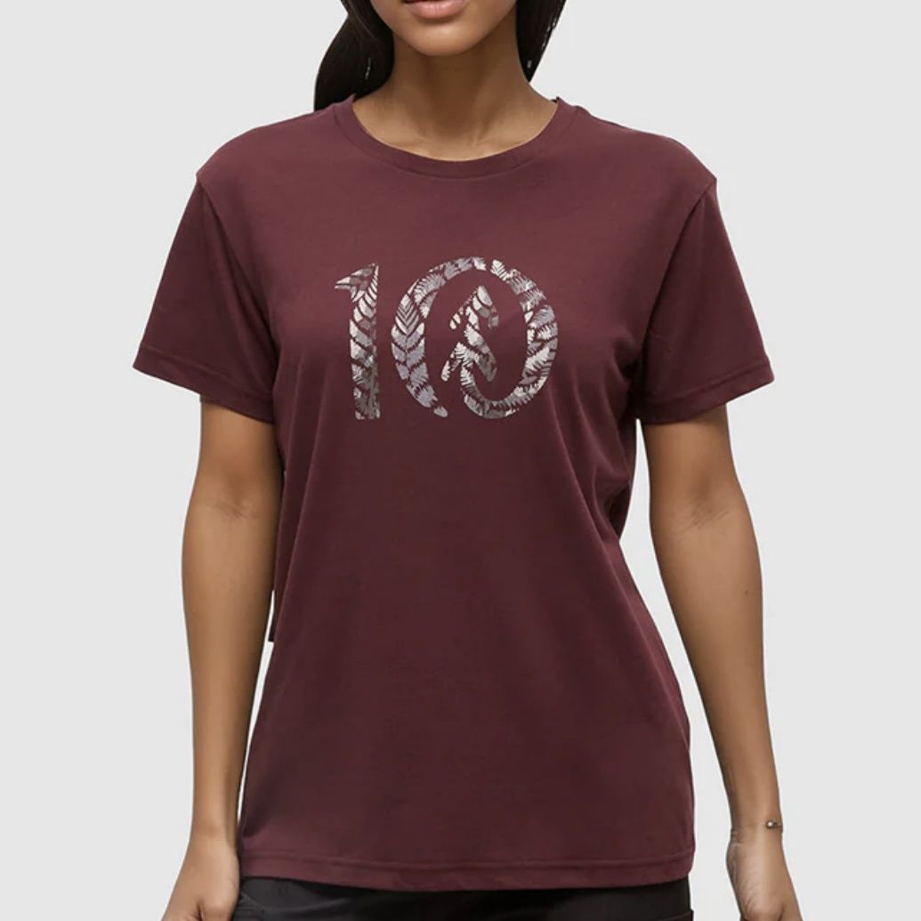 TenTree Fernleaf Ten T-Shirt Burgundy