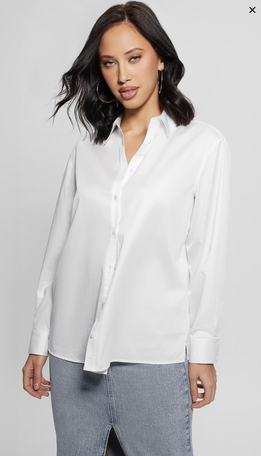 Guess Erica Oversized Top White