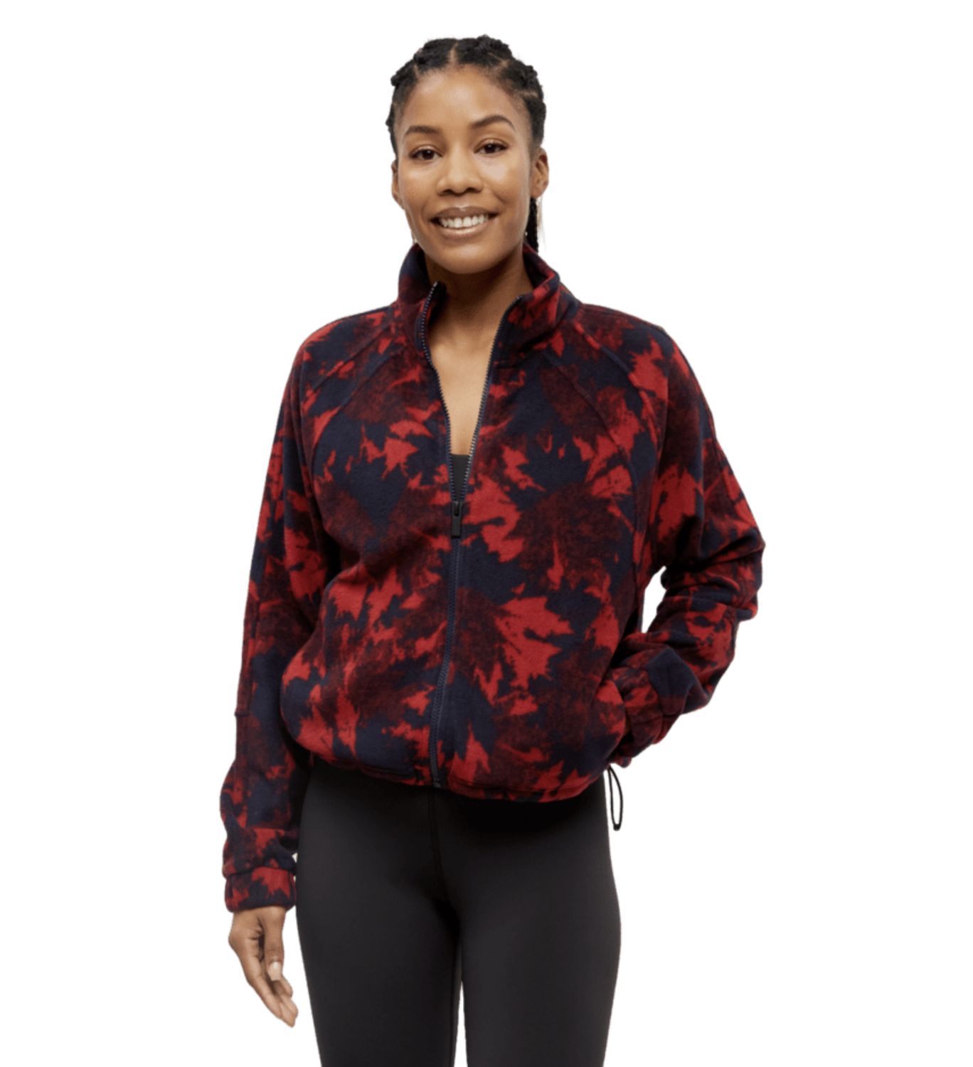 Tentree Palisade Full Zip Midnight Blue Maple Print