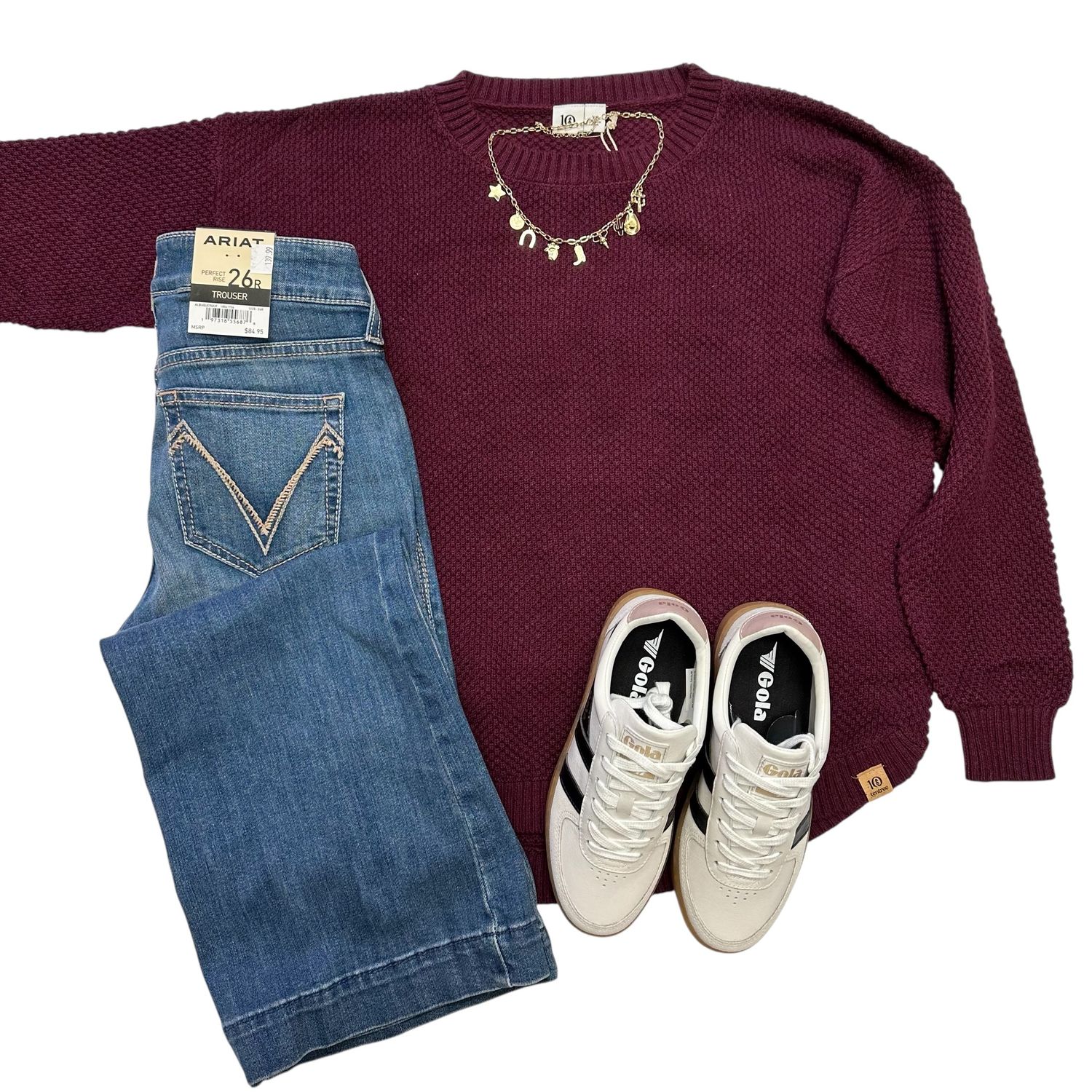 TenTree Broughton Sweater Burgundy