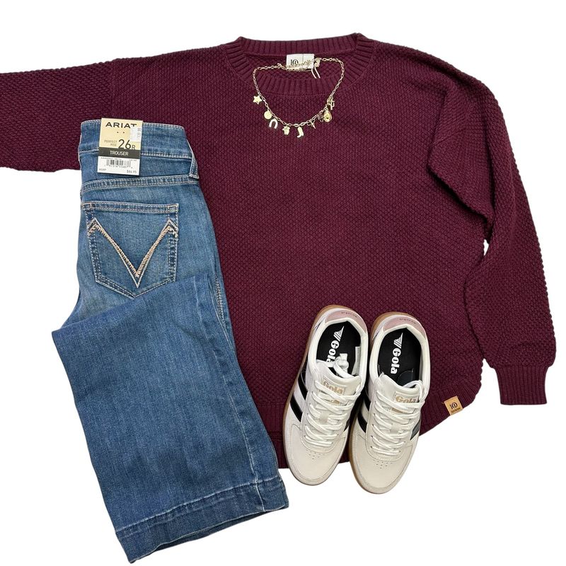 TenTree Broughton Sweater Burgundy