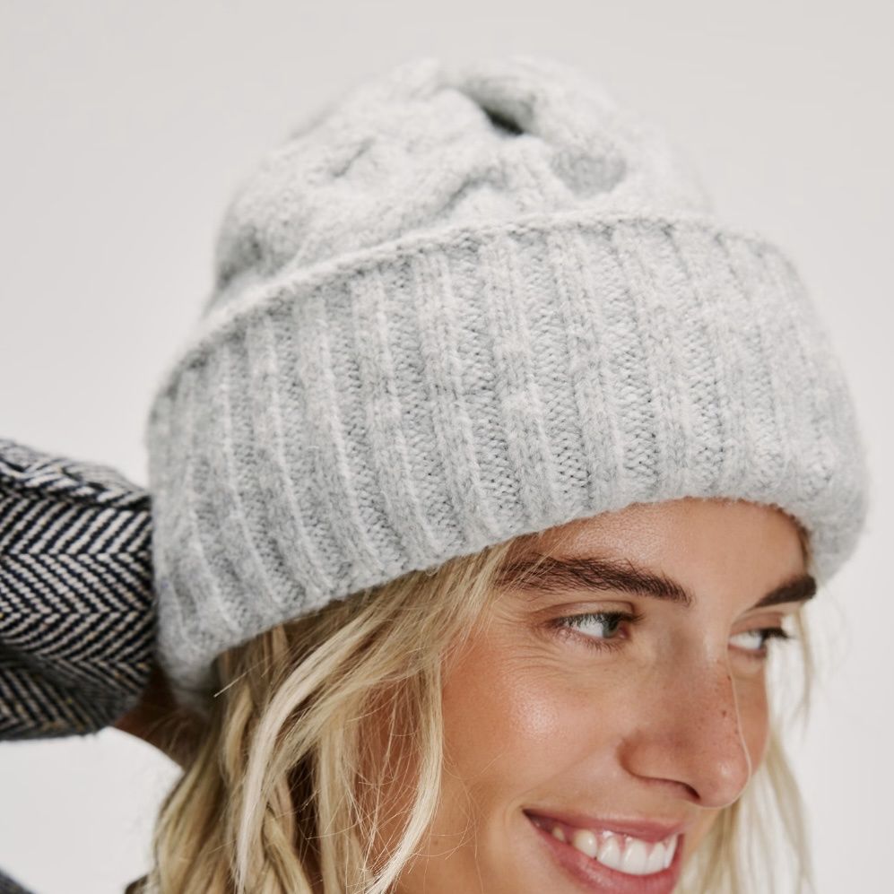 Free People Coast Line Beanie Grey