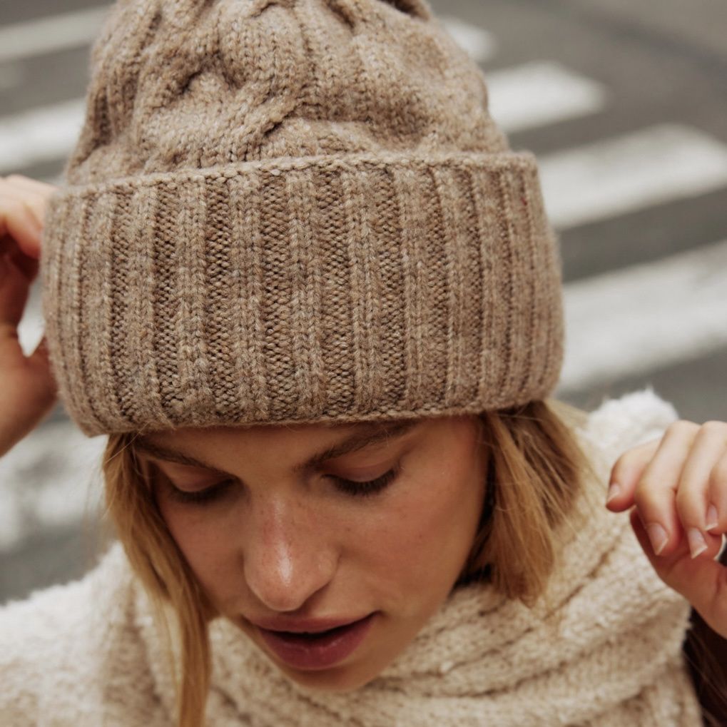 Free People Coast Line Beanie Fawn