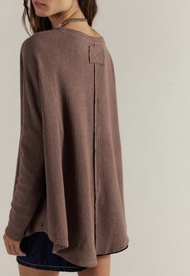 Free People We The Free Latte Blues Solid Thermal Leafless Tree