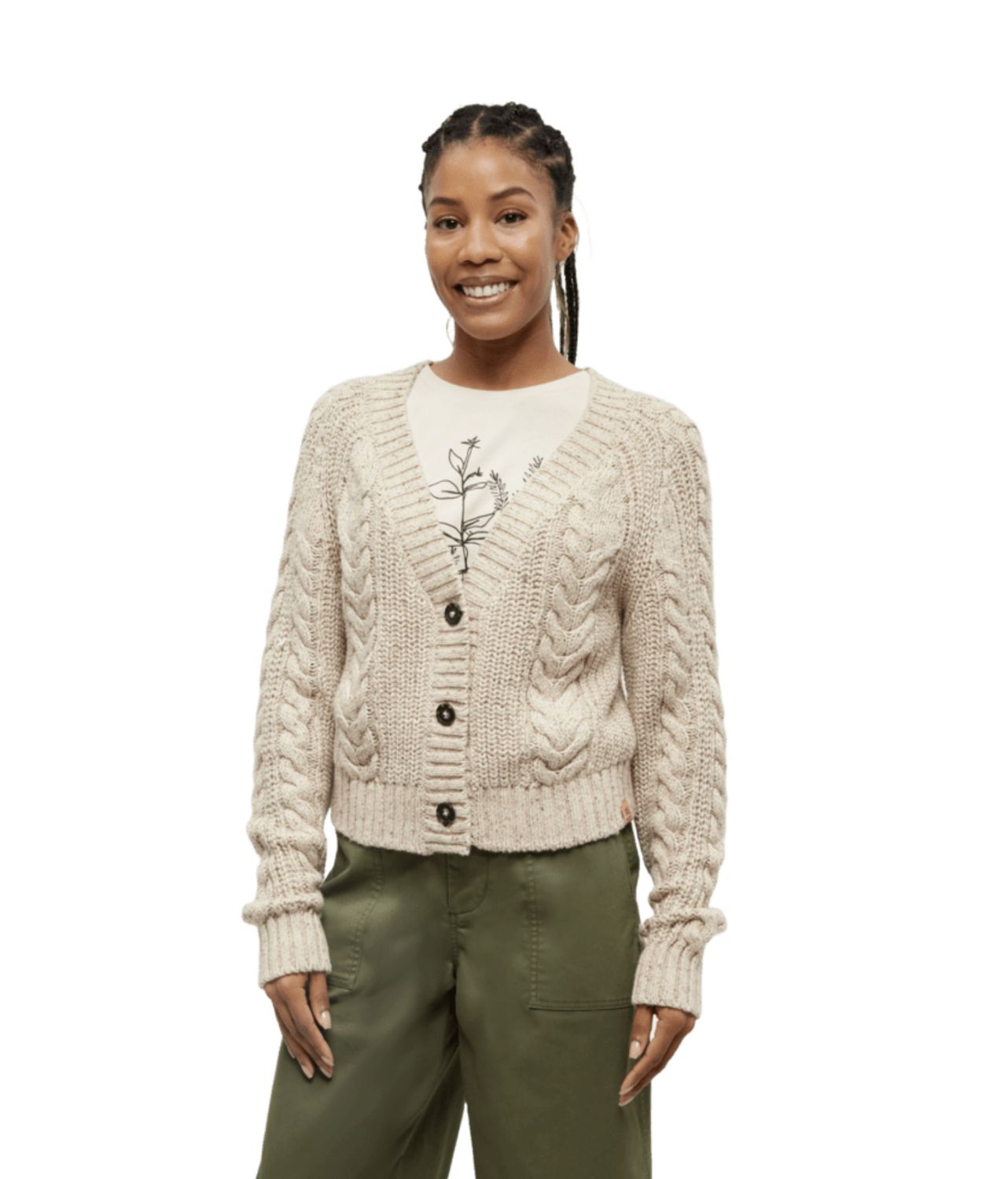 Ten Tree Stillwater Cardigan Warm Oak