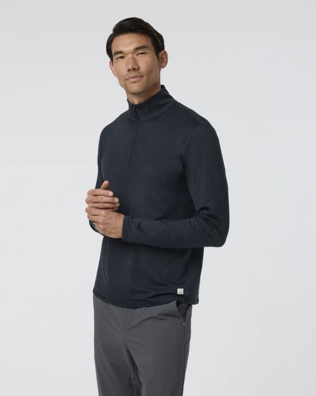 Vuori Ponto Half Zip Mock Neck Ink