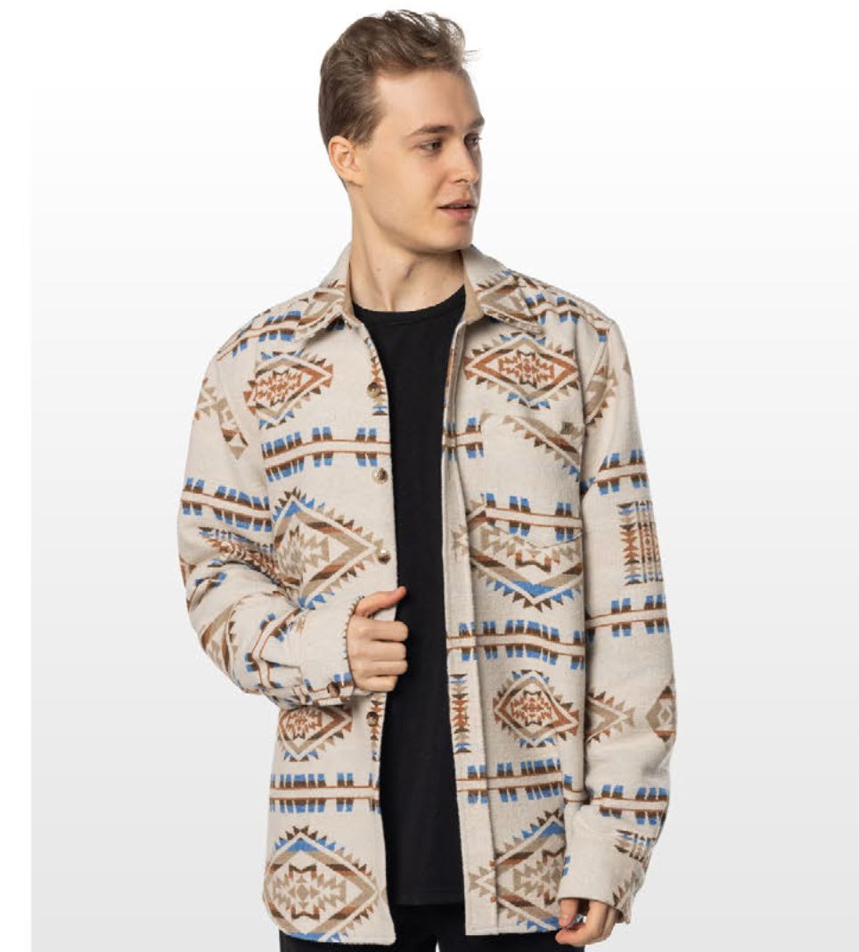 TEAMLTD Aztec Overshirt Ivory