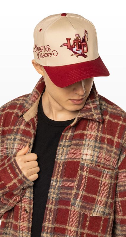 TEAMLTD Mallard Snapback Cream Red