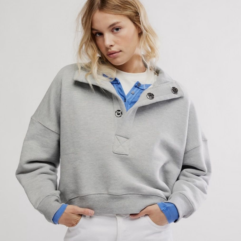 Free People Timeless Pullover Grey