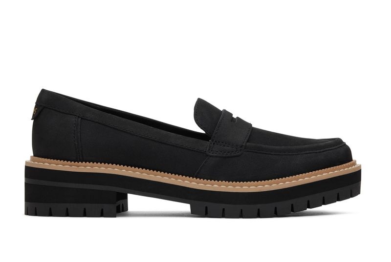 Toms Cara Black Black Leather