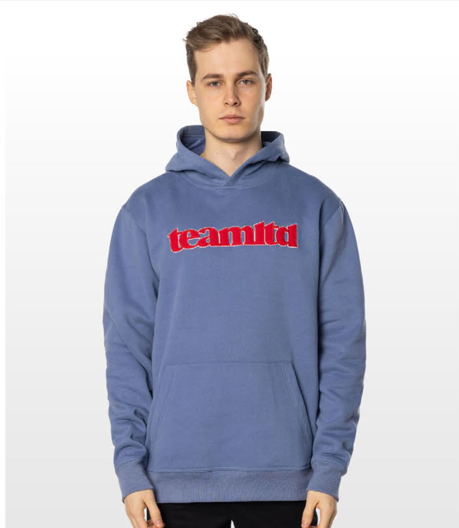 TEAMLTD Applique Hoodie Blue