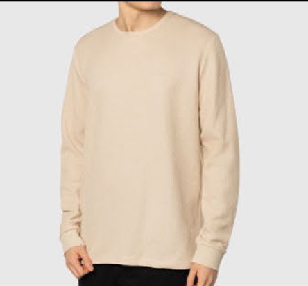 TEAMLTD WAFFLE Knit LS Cream