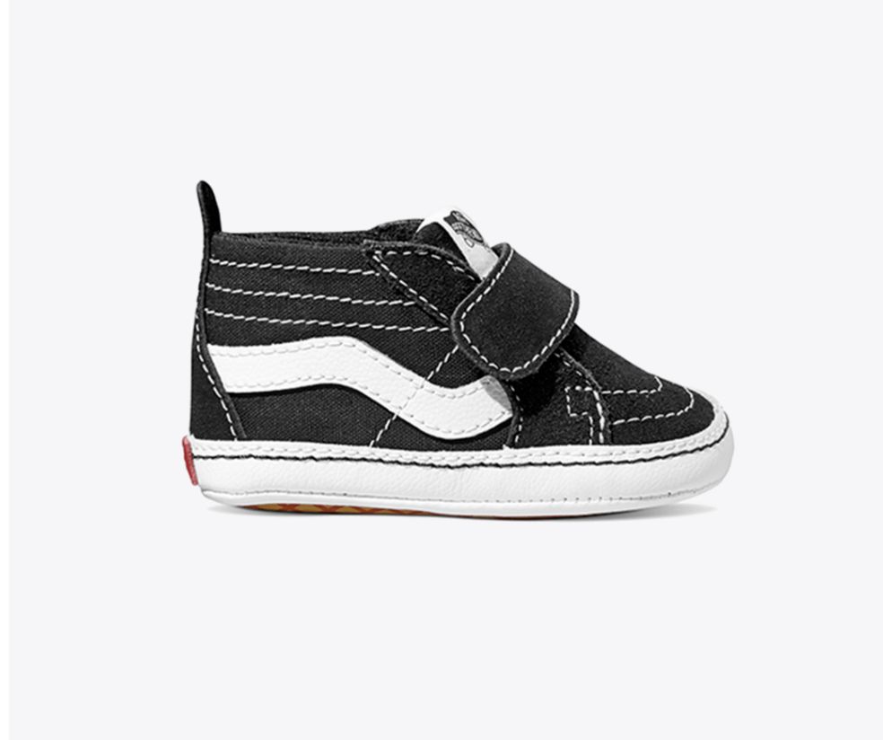 Vans Sk8 Hi Crib Black White