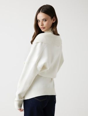 Guess Jeans ECO BELTED CARDI SWTR Cream White