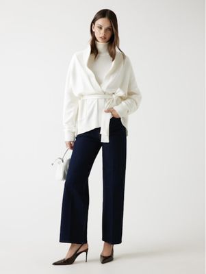 Guess Jeans ECO BELTED CARDI SWTR Cream White