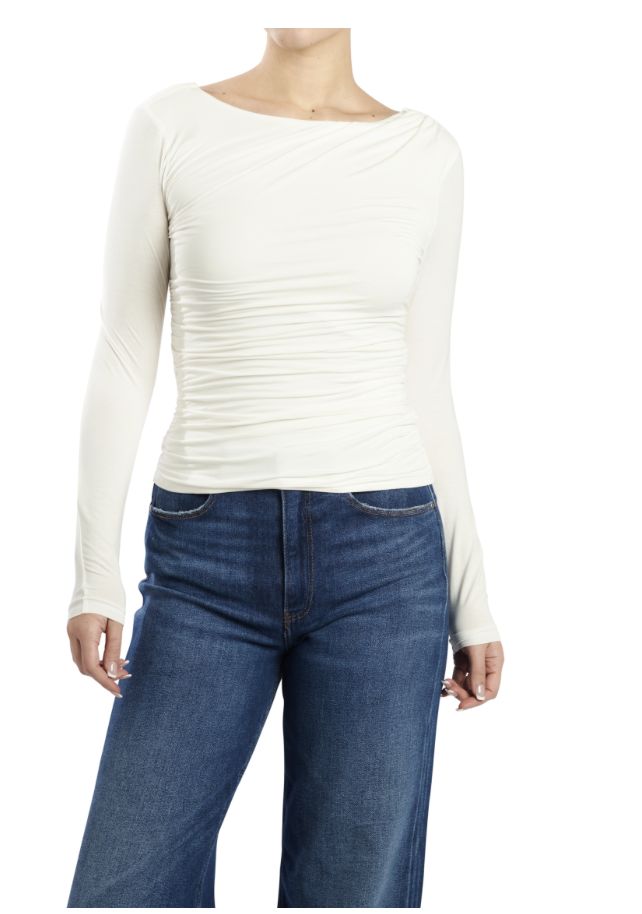 Guess Jeans ECO SHIRRING MAISIE TOP Dove White