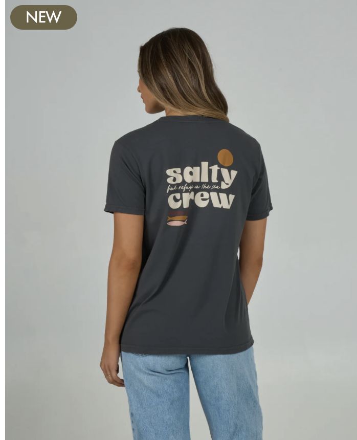 Salty Crew Small Bite Boyfriend Tee - Charcoal